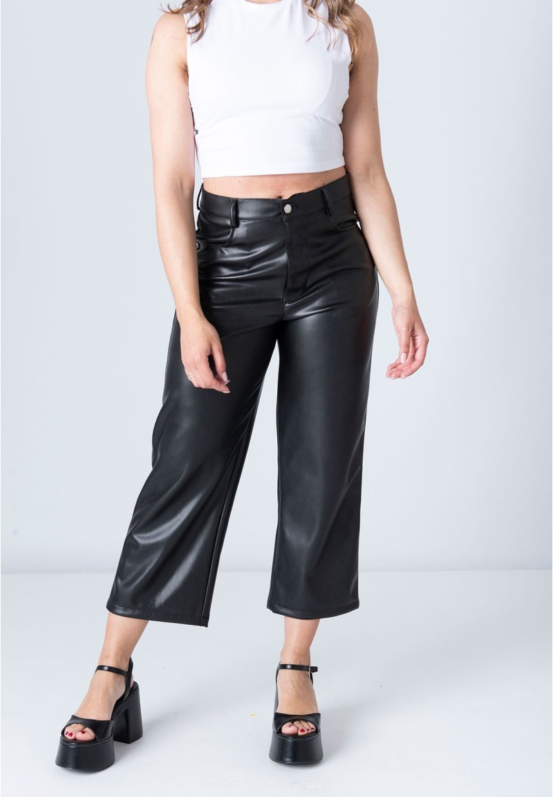 Pantalón efecto piel Estrellas
