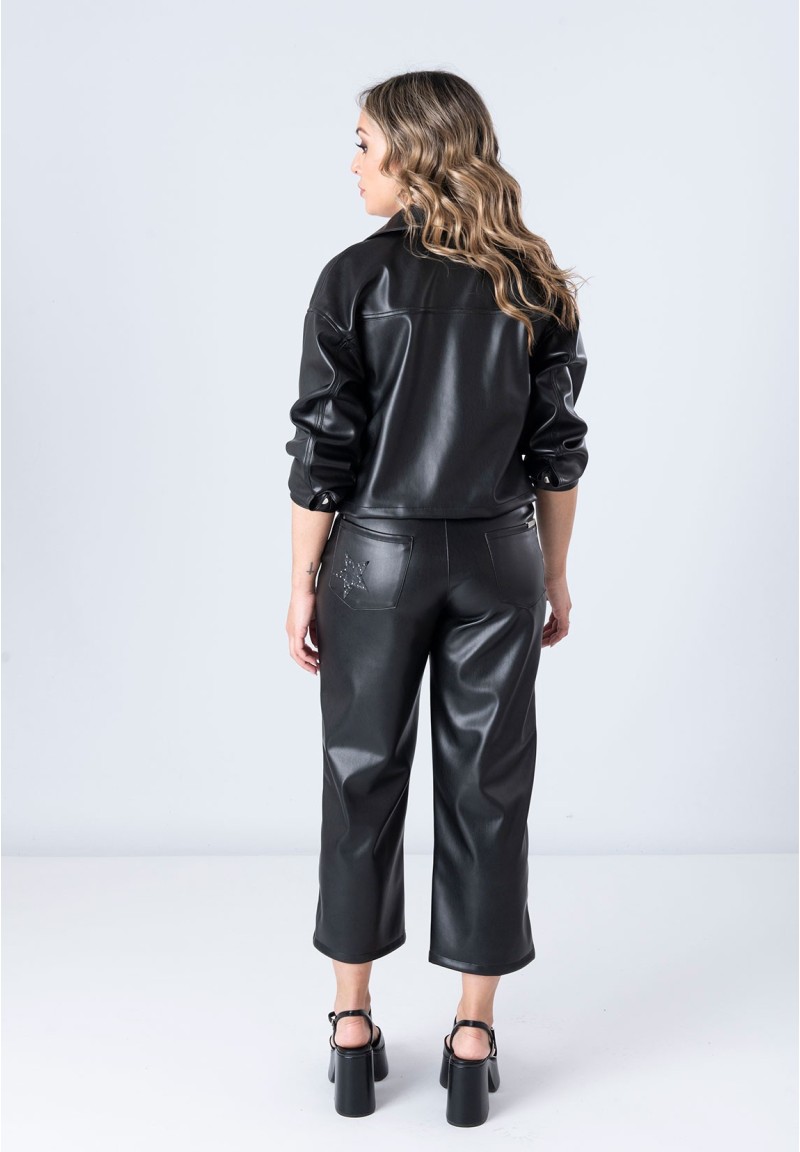 Pantalón efecto piel Estrellas