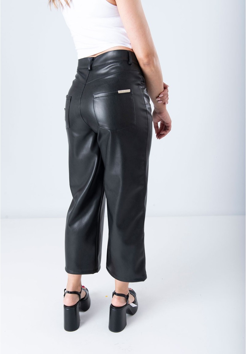 Pantalón efecto piel Estrellas