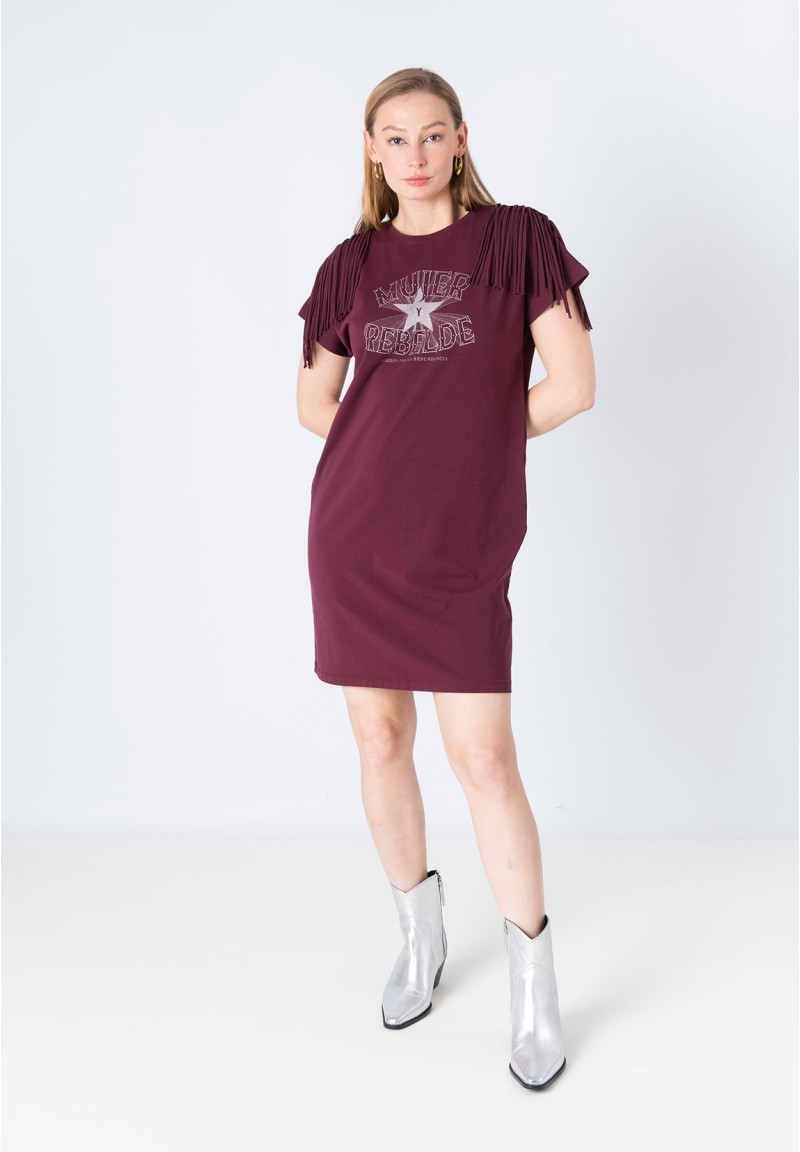 Vestido Mujer rebelde Berenjena