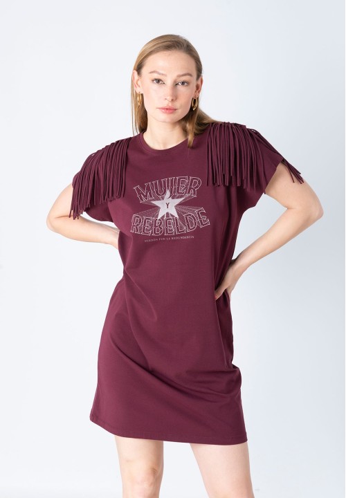 Vestido Mujer rebelde Berenjena