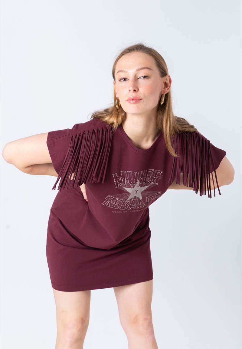 Vestido Mujer rebelde Berenjena