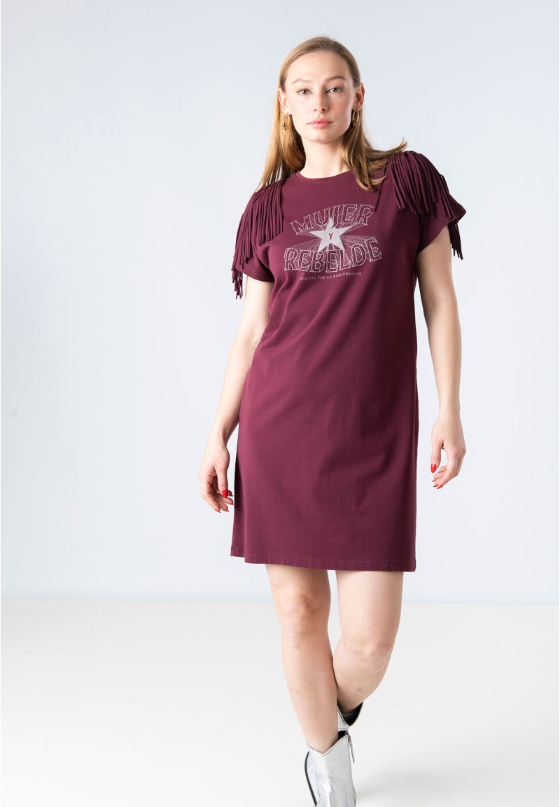 Vestido Mujer rebelde Berenjena
