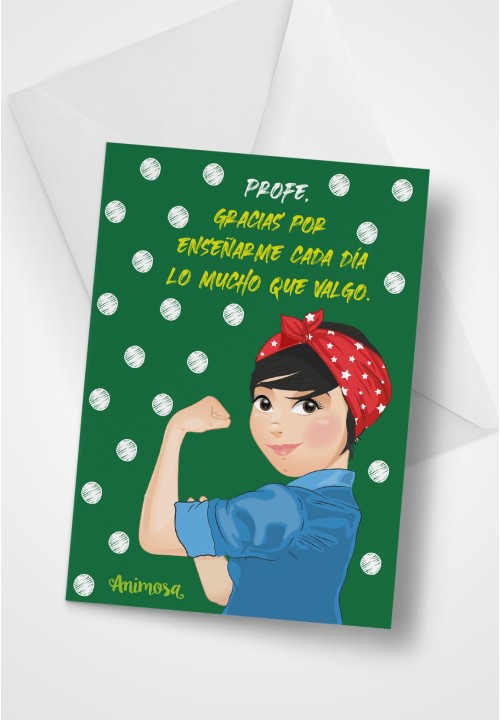 Tarjeta profe lo mucho que valgo