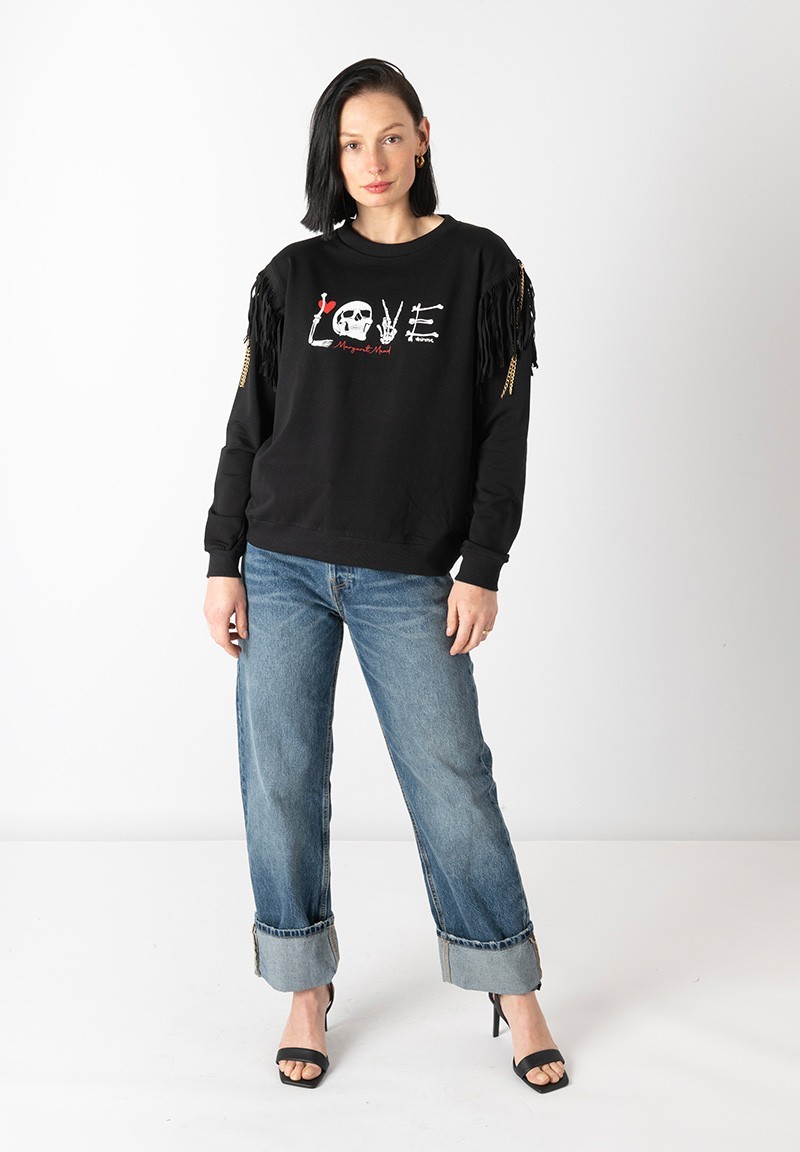 Sudadera Margaret Mead Love negra