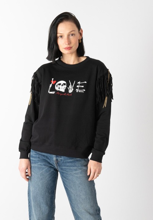 Sudadera Margaret Mead Love negra