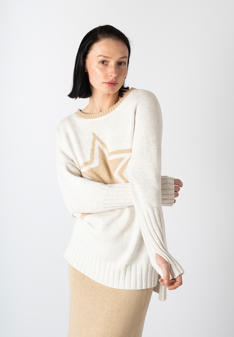 Jersey punto Rock Star beige