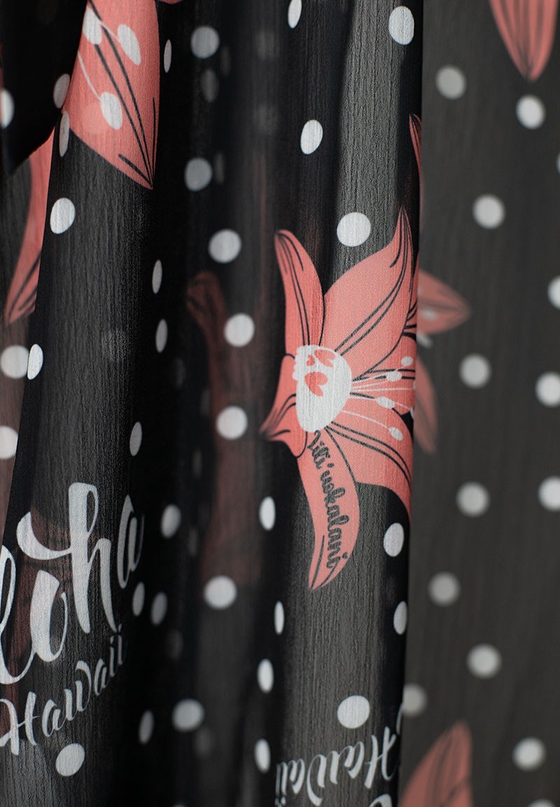 Kimono Aloha Hawaii negro