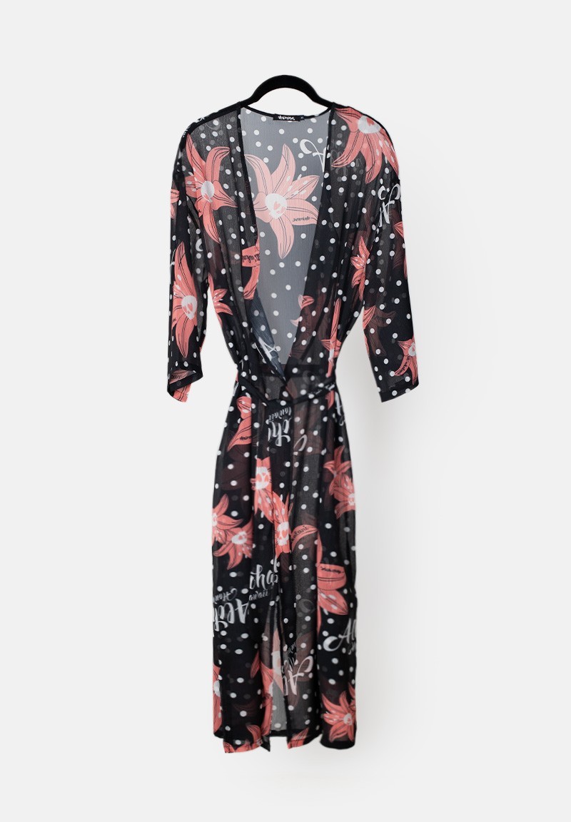 Kimono Aloha Hawaii negro