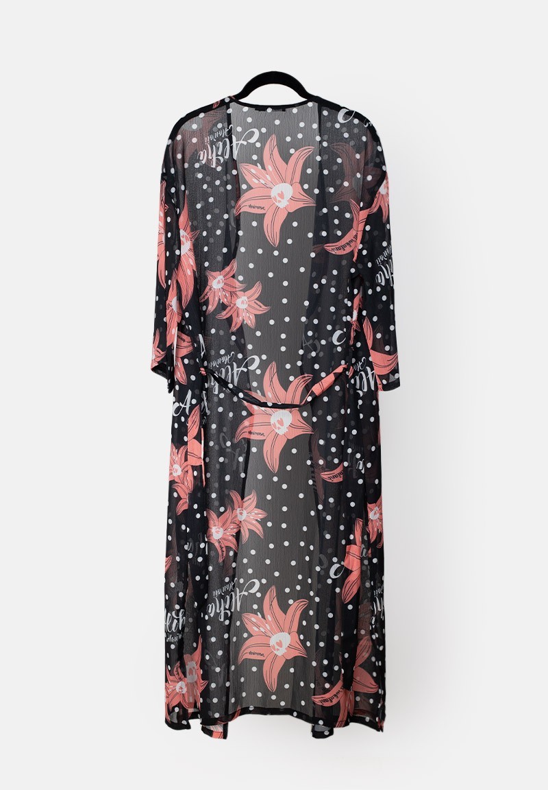 Kimono Aloha Hawaii negro