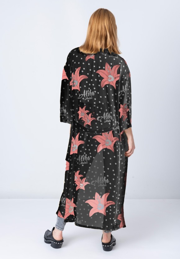 Kimono Aloha Hawaii Negro