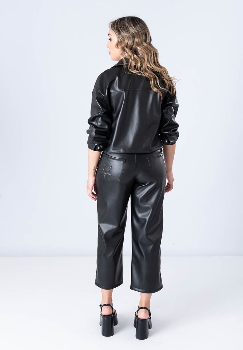 Chaqueta efecto piel Estrellas