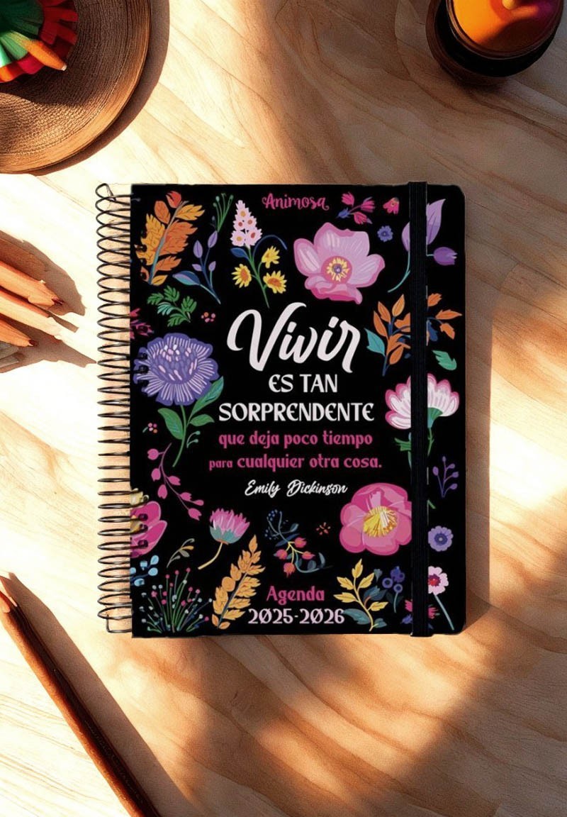 Agenda Escolar 25-26 A5 Diaria Emily Dickinson