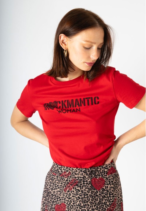 Camiseta Rockmantic Woman roja