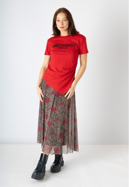 Camiseta Rockmantic Woman roja