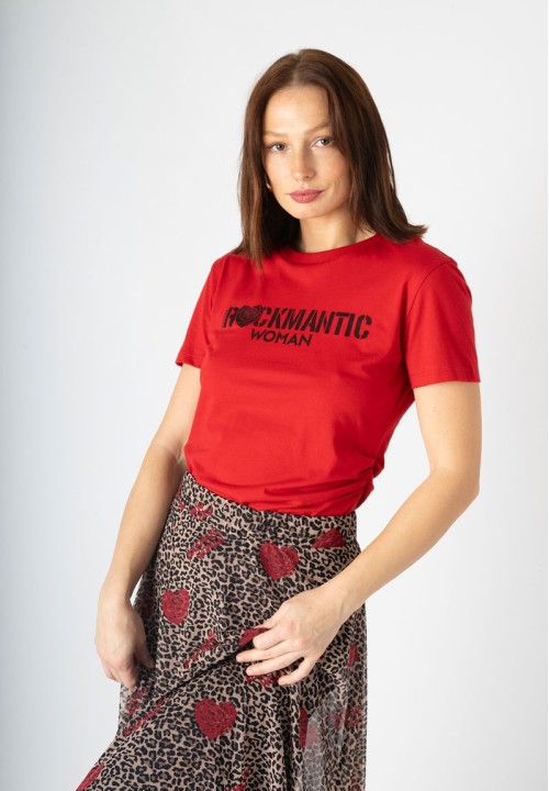 Camiseta Rockmantic Woman roja