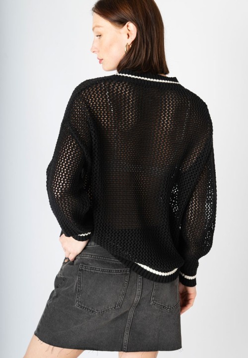 Jersey punto Unique Negro
