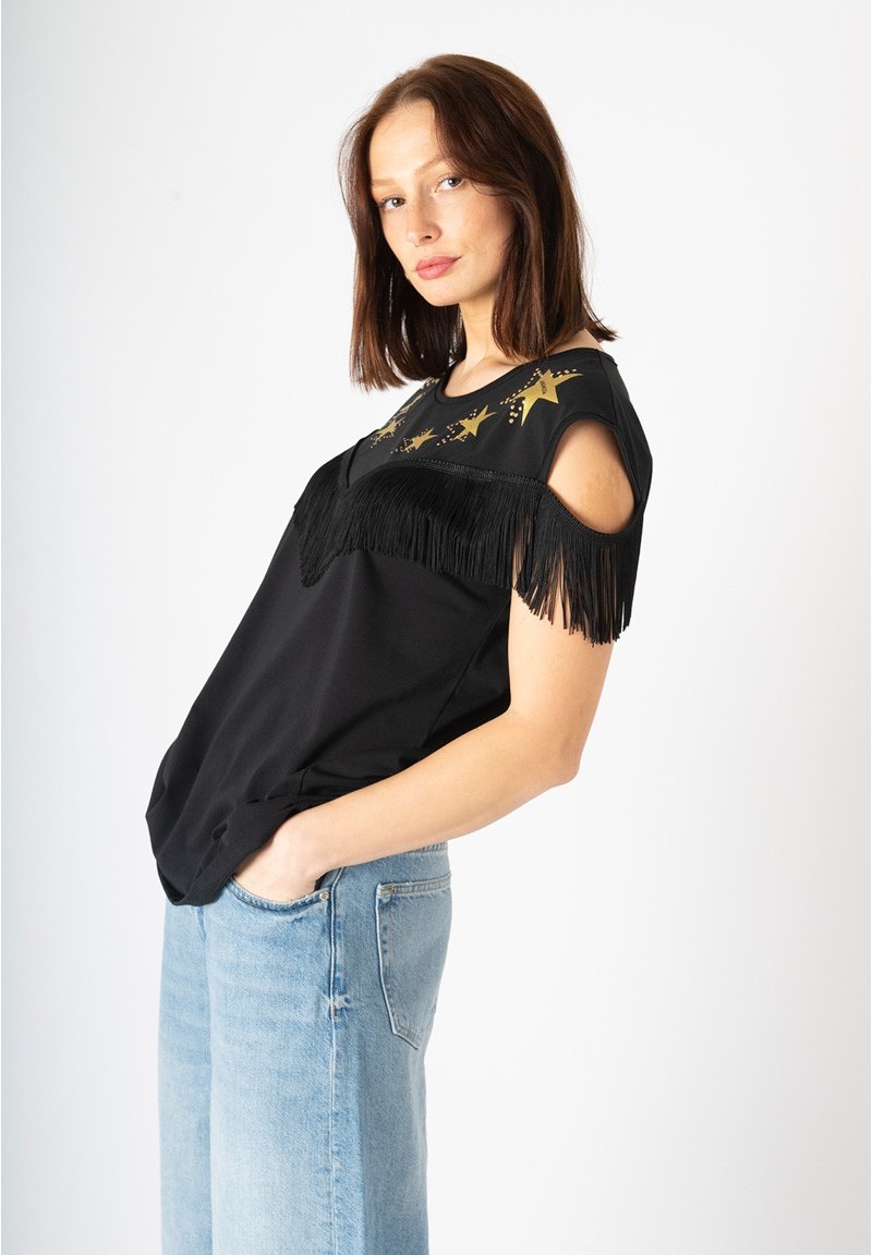 Camiseta flecos estrellas