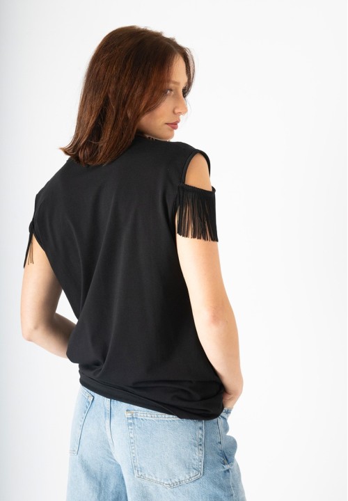 Camiseta flecos estrellas