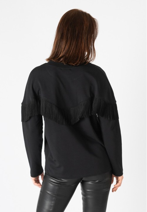 Sudadera flecos estrellas