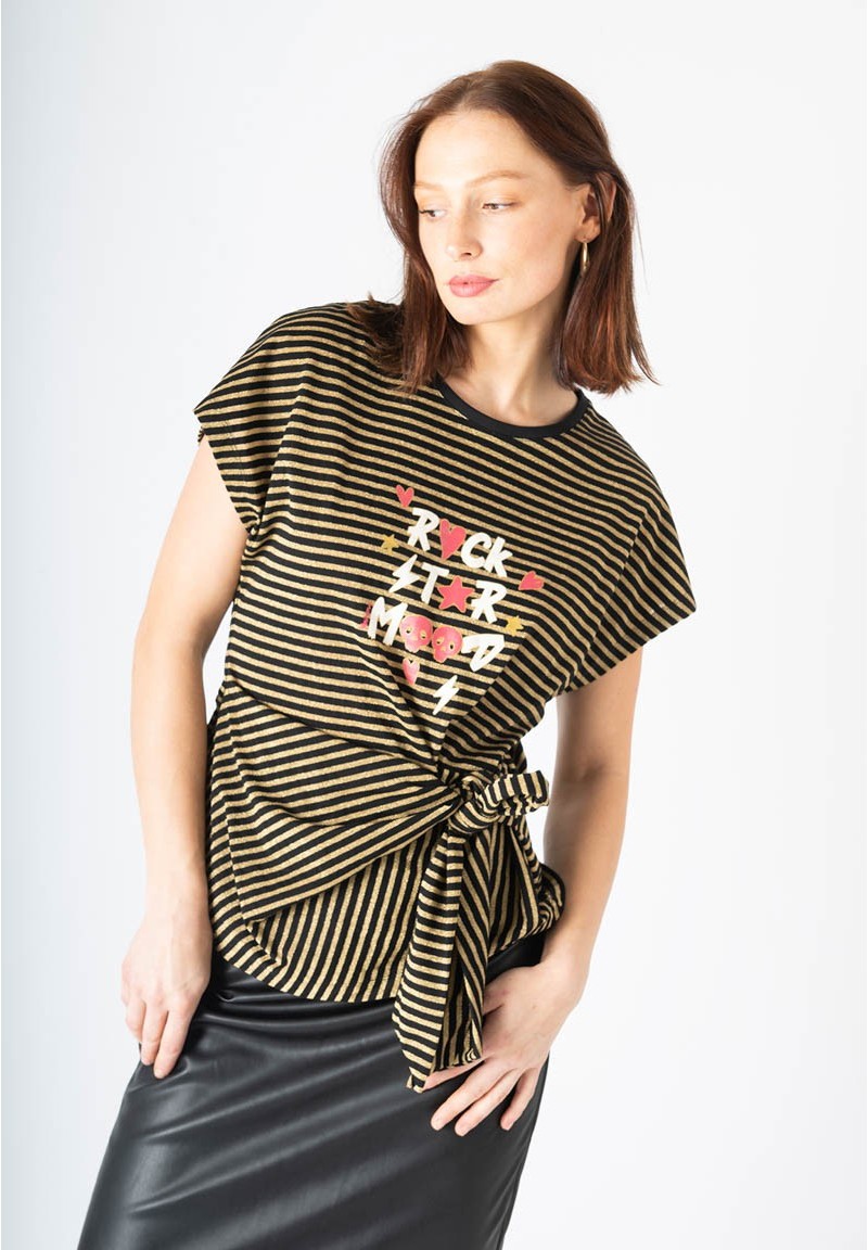 Camiseta Rock Star Mood rayas