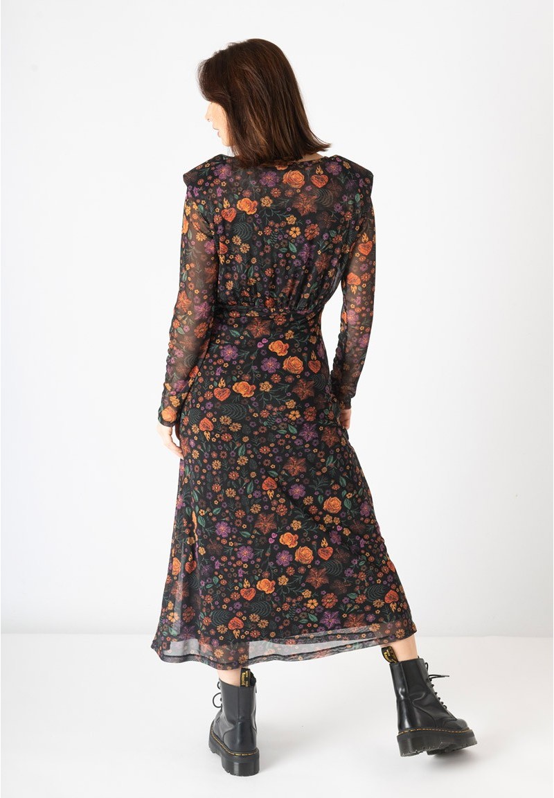 Vestido estampado flores
