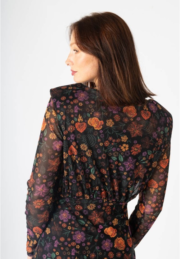 Vestido estampado flores
