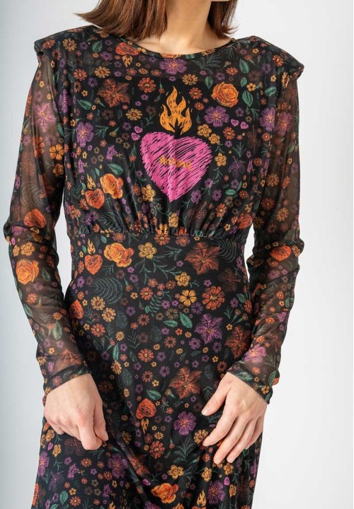 Vestido estampado flores