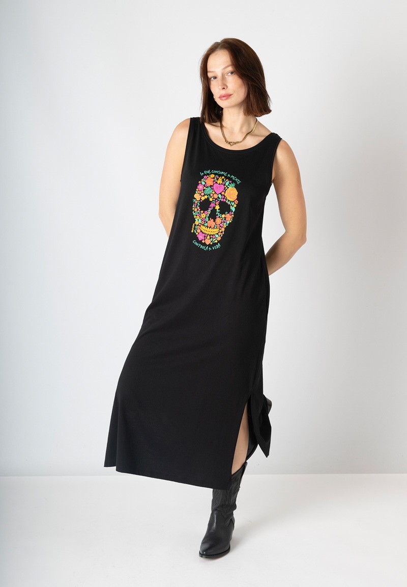 Vestido Calavera flores