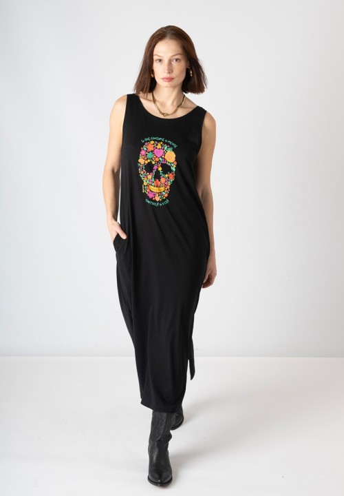 Vestido Calavera flores