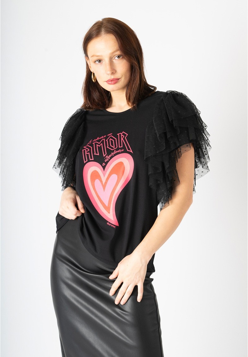 Camiseta Amor Extraordinario volantes