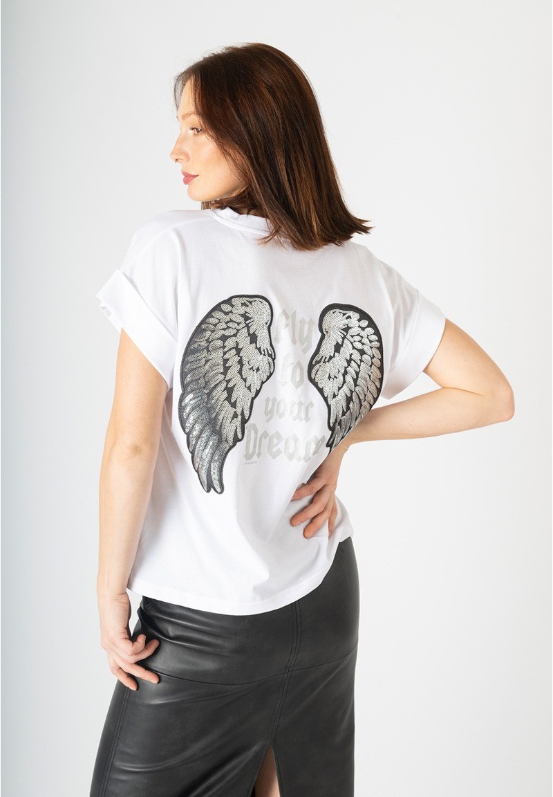 Camiseta Fly to Your Dream blanca