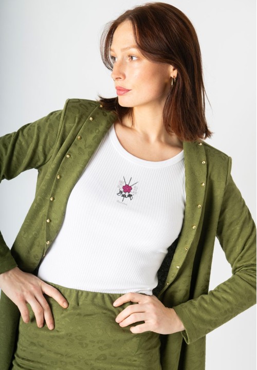 Top Mosqueteras blanco