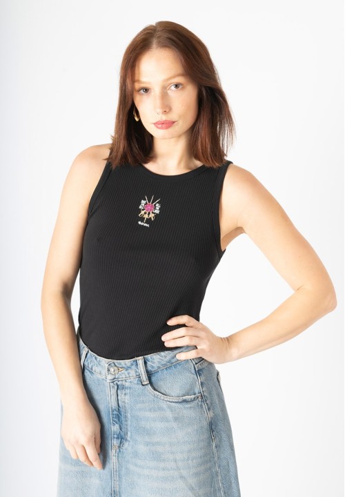 Top Mosqueteras negro