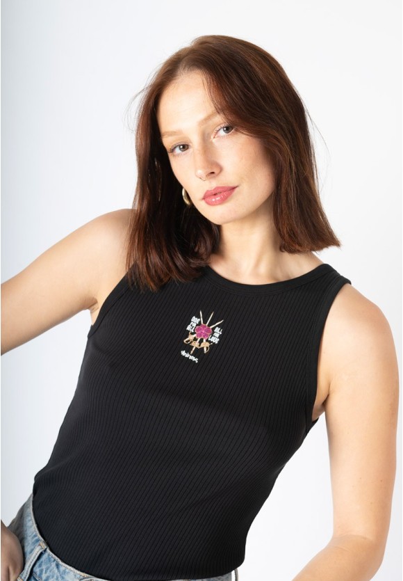 Top Mosqueteras negro