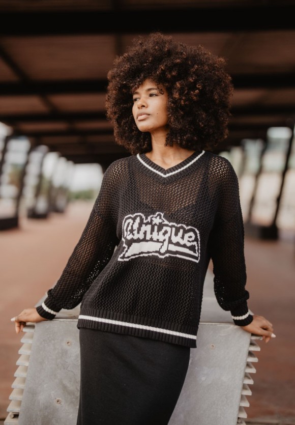 Jersey punto Unique Negro