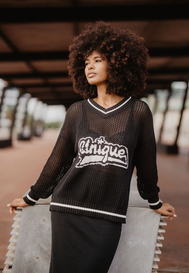 Jersey punto Unique Negro