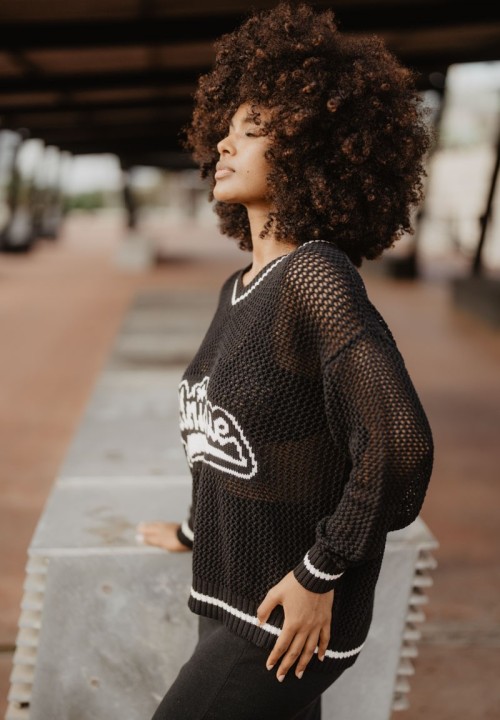 Jersey punto Unique Negro