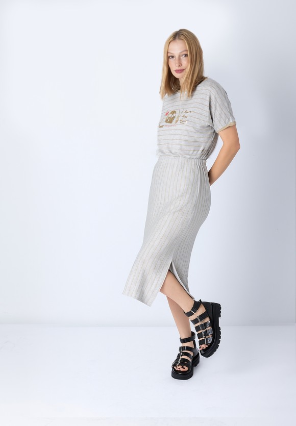 Vestido Margaret Mead Love gris