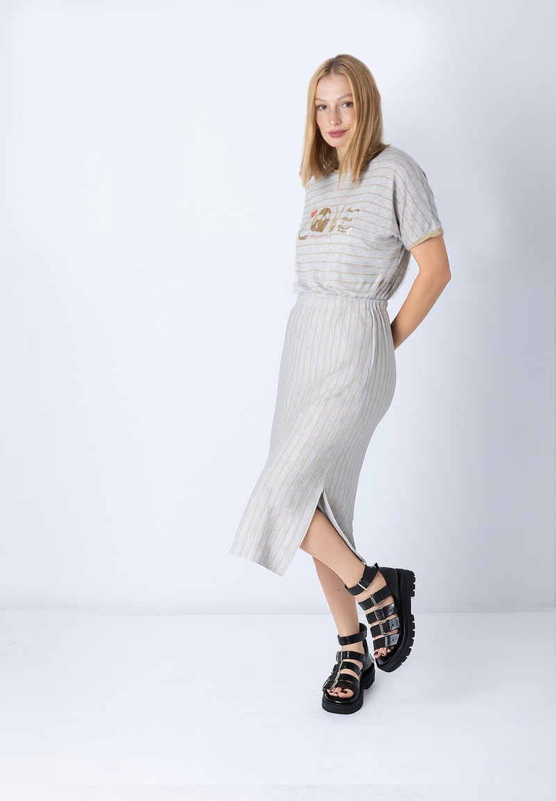 Vestido Margaret Mead Love gris
