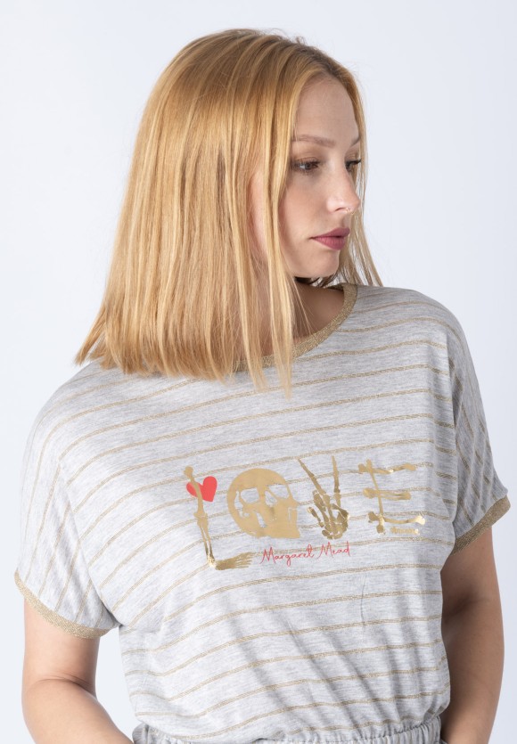 Vestido Margaret Mead Love gris