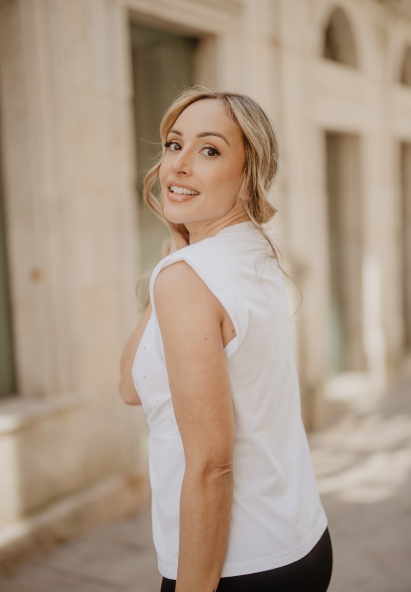 Camiseta nudo destellos