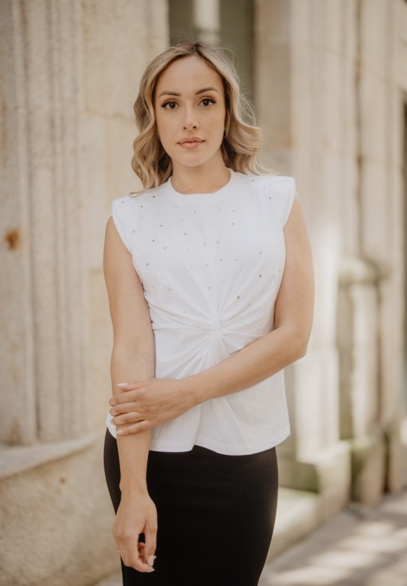 Camiseta nudo destellos