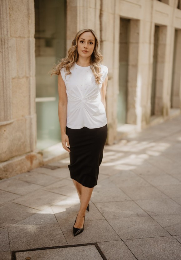 Camiseta nudo destellos