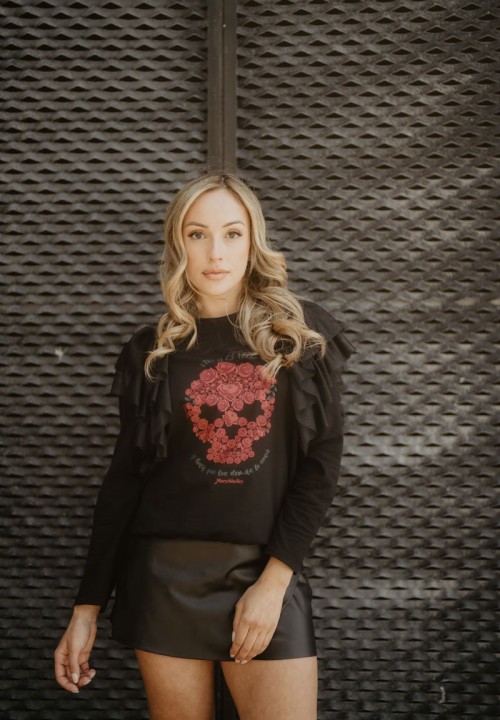 Camiseta volantes Mary Shelley Calavera