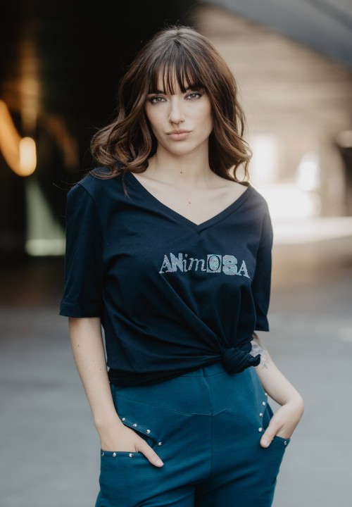 Camiseta negra Animosa Punk