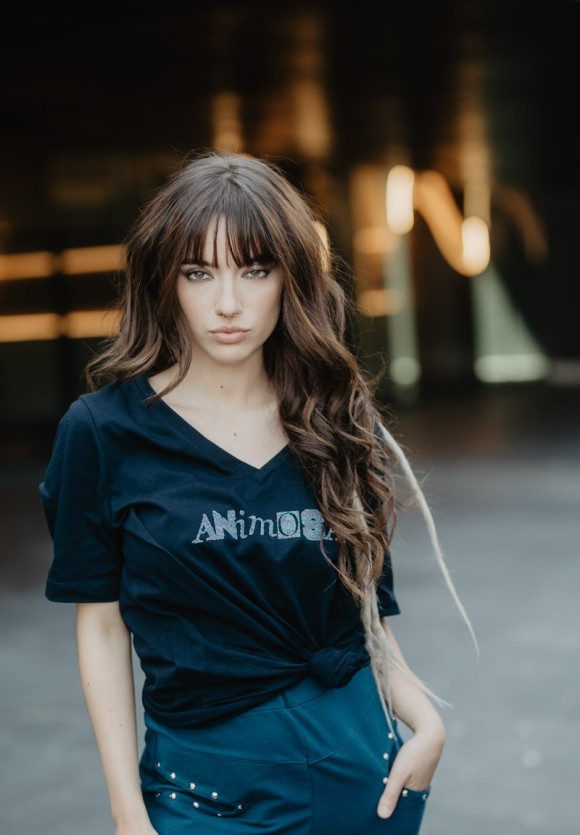 Camiseta negra Animosa Punk