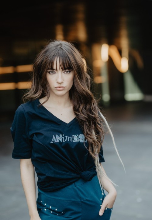 Camiseta negra Animosa Punk