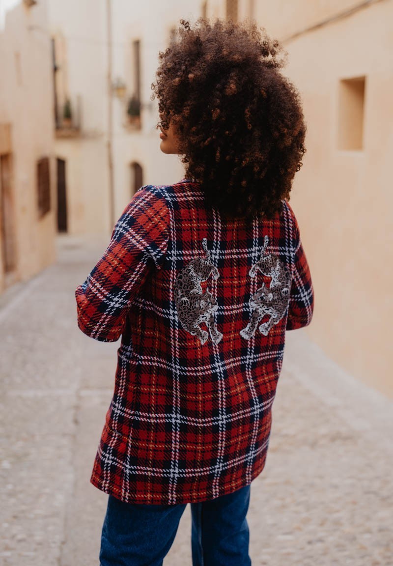 Chaqueta Cuadros Leopardas
