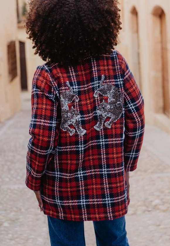 Chaqueta Cuadros Leopardas